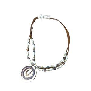 Alan West -Vintage America-Trendy Silver & Black Toggle Necklace